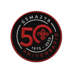 Escudo Bordado Termoadhesivo del Logo del 50 Aniversario